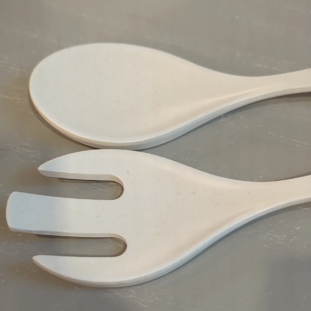 Anthropologie Salad Servers Set Melamine Monsterra Tropical Leaf‎ Print